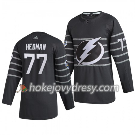 Pánské Hokejový Dres Tampa Bay Lightning Victor Hedman 77  Šedá Adidas 2020 NHL All-Star Authentic